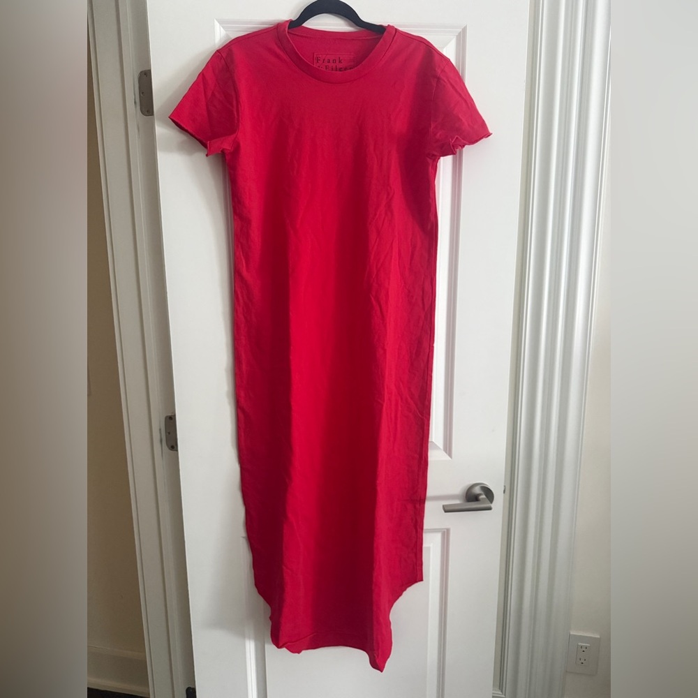New Frank & Eileen Maxi Red Harper Dress L - Picture 1 of 7